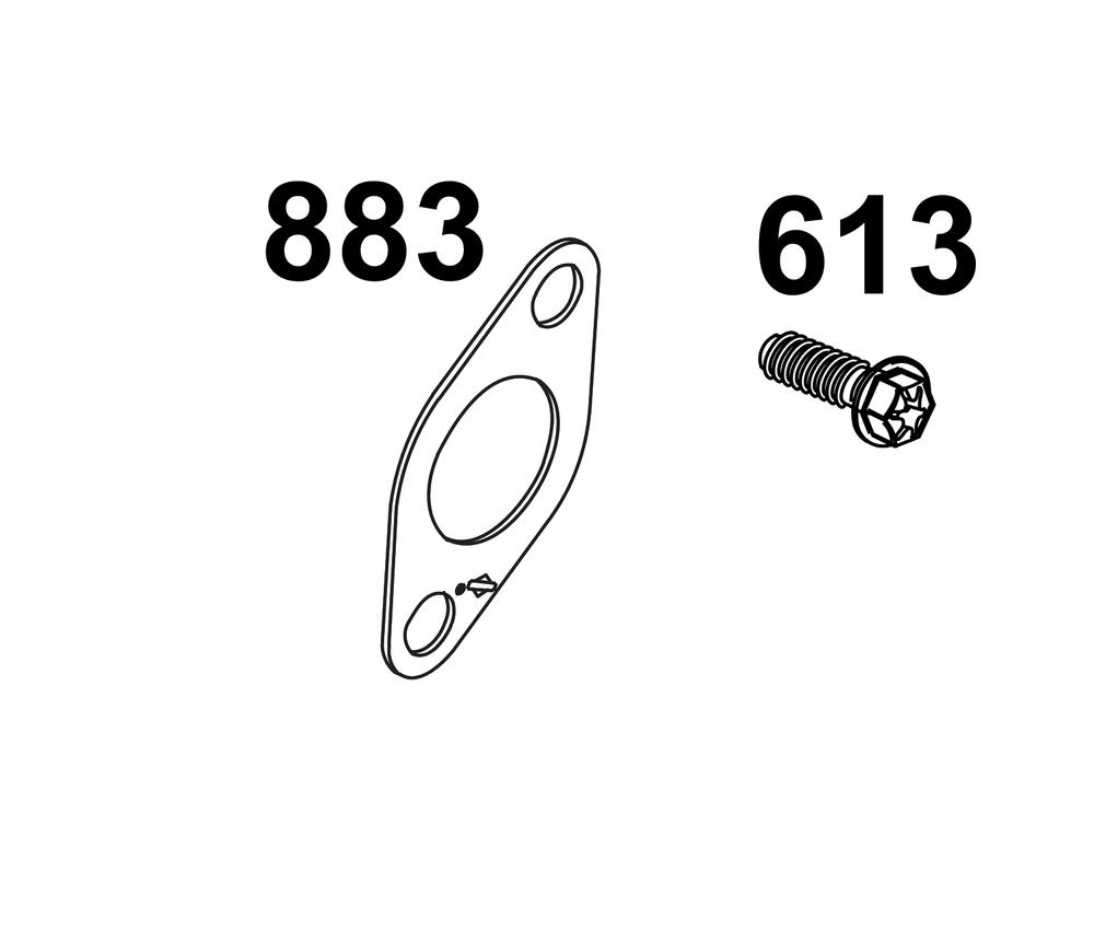 Exhaust Group Diagram and Parts List for 40N877-0037-B5  Briggs and Stratton Engine